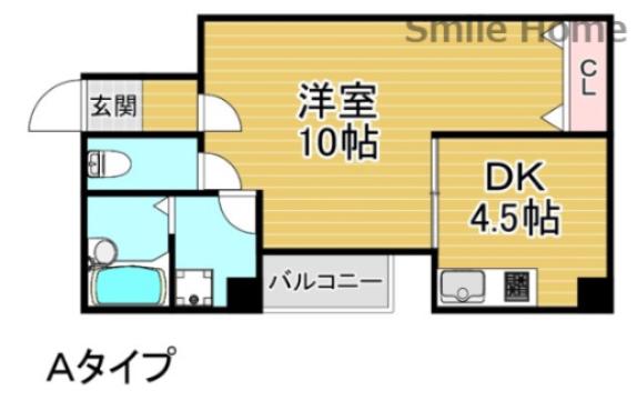 ガーデンコート山之内(1LDK/2階)の間取り写真