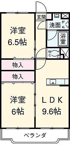 ネバーランド里(2DK/4階)の間取り写真
