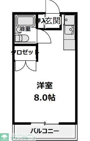ドミールジュネス(ワンルーム/1階)の間取り写真