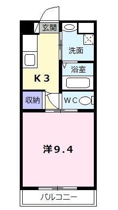 アンジュール(1K/3階)の間取り写真