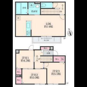 BLOOM COURT(3LDK/1階)の間取り写真