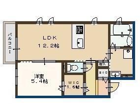 カーサ・ココペリ(1LDK/2階)の間取り写真