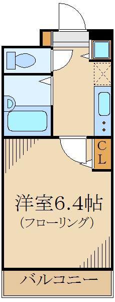 フォレシティ中落合(1K/4階)の間取り写真