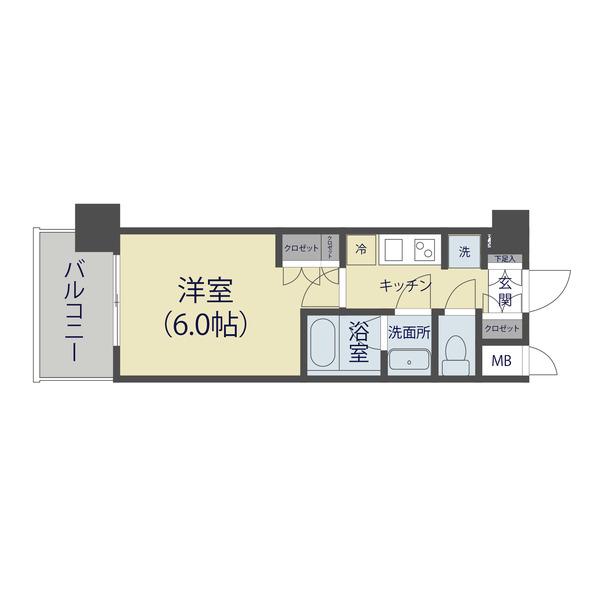 N-STAGE獨協大学前(1K/7階)の間取り写真