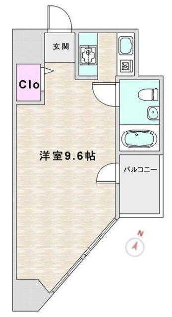 パークノヴァ巣鴨(1K/8階)の間取り写真