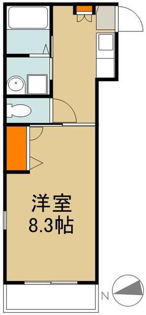 マハラニワイズ(1K/3階)の間取り写真