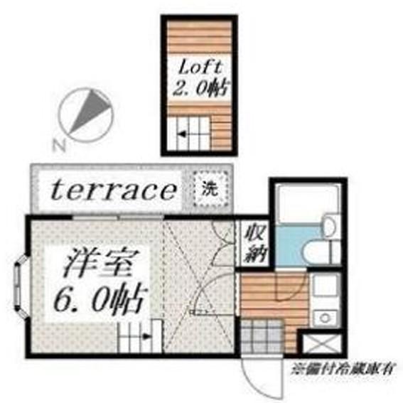 BCASA千葉検見川IIIRE-BORN(1K/1階)の間取り写真