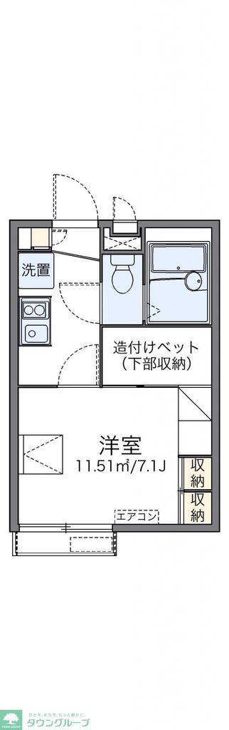 レオパレスKOMUGI(1K/2階)の間取り写真