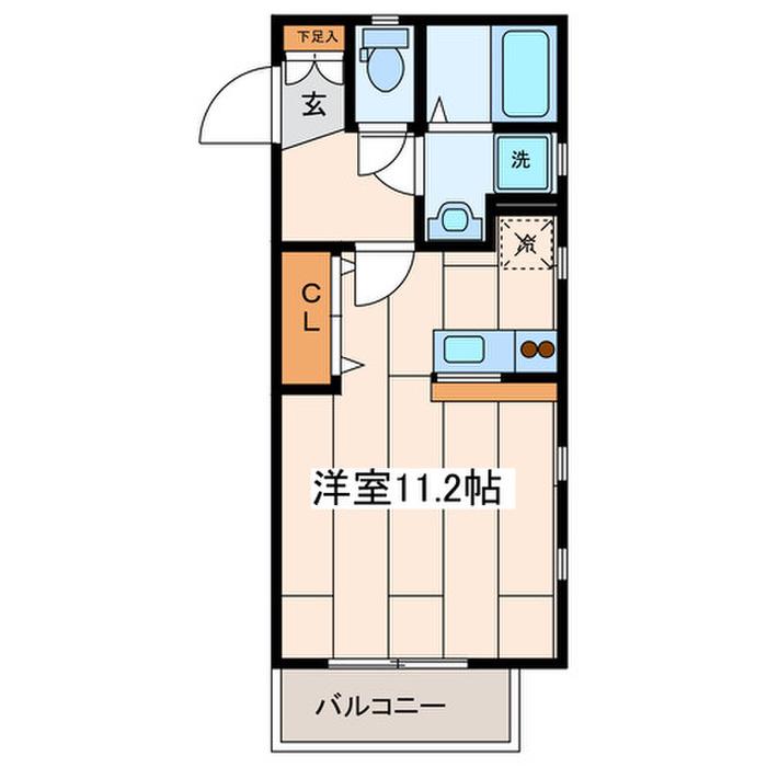 LANAI INAMURA(ワンルーム/1階)の間取り写真
