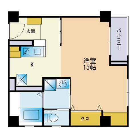 柳川ビル(ワンルーム/5階)の間取り写真