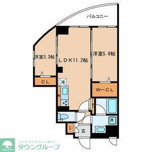ヴァンテ四つ木(2LDK/2階)の間取り写真