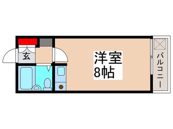 美工中山ハイツ(ワンルーム/2階)の間取り写真