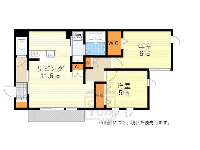 GRANDE OLIVE(2LDK/3階)の間取り写真