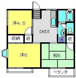 ガーデンハイツ上永谷(3DK/2階)の間取り写真