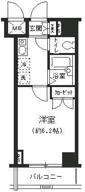 T&G四谷マンション(1K/5階)の間取り写真