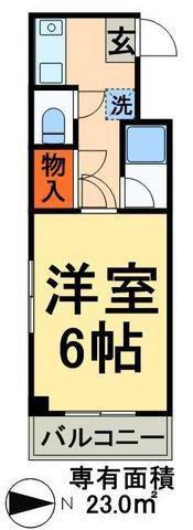 マイプラザ みなと(1K/3階)の間取り写真