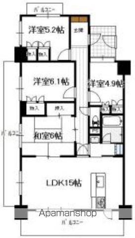 サーパス文化の森(4LDK/2階)の間取り写真