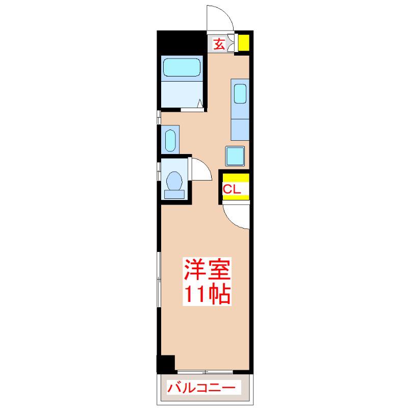 シーポート惟神(ワンルーム/4階)の間取り写真