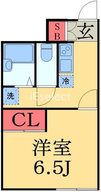 京成千葉線 京成幕張駅 徒歩9分 2階建 築15年(1K/1階)の間取り写真
