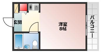 UKマンション(ワンルーム/4階)の間取り写真