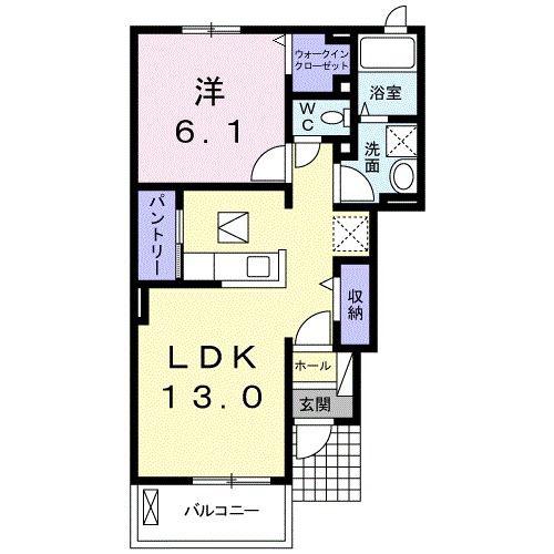 エステルーナ(1LDK/1階)の間取り写真