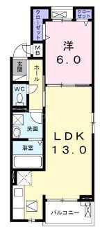 ブライト セゾン(1LDK/3階)の間取り写真
