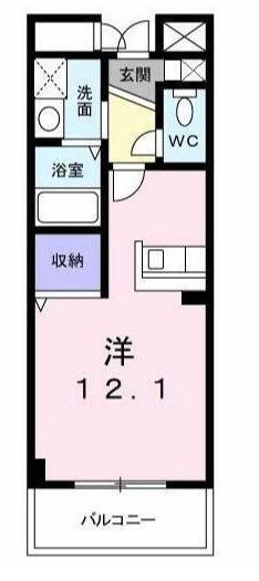 グランリーオ(ワンルーム/7階)の間取り写真