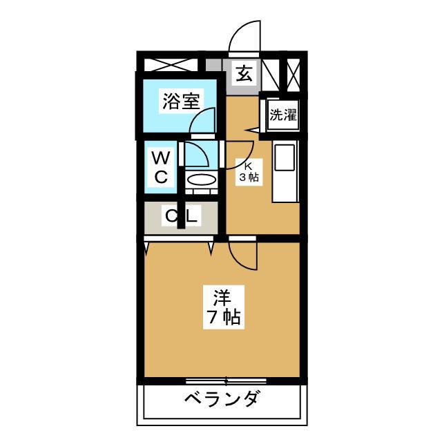 アーク新横浜(1K/1階)の間取り写真