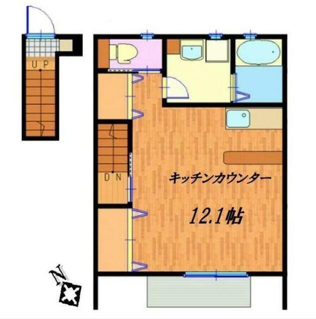 サニーコート(ワンルーム/2階)の間取り写真