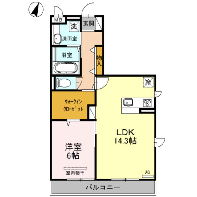 安行藤八D-ROOM(1LDK/3階)の間取り写真