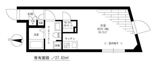 クラリア野方ウエスト(ワンルーム/1階)の間取り写真