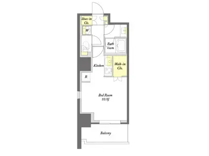 プライムメゾン板橋(ワンルーム/14階)の間取り写真