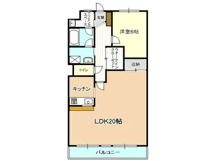 ヴィラコンプレール(1LDK/5階)の間取り写真