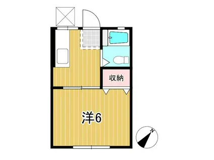 戸崎スチューデンツハウスA(1K/1階)の間取り写真