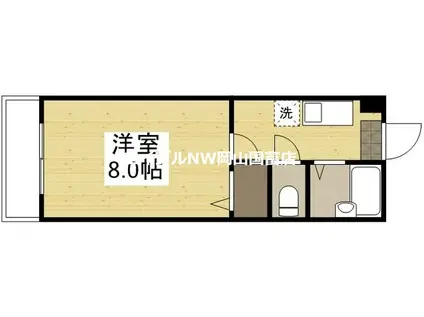 アルフィーネ高屋(1K/3階)の間取り写真