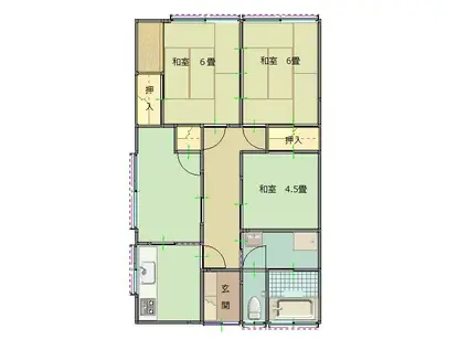 鈴盛ビル(4K/2階)の間取り写真