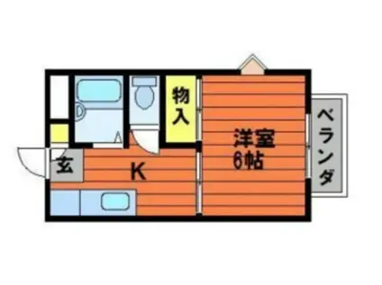 CASA茶屋町(1K/3階)の間取り写真