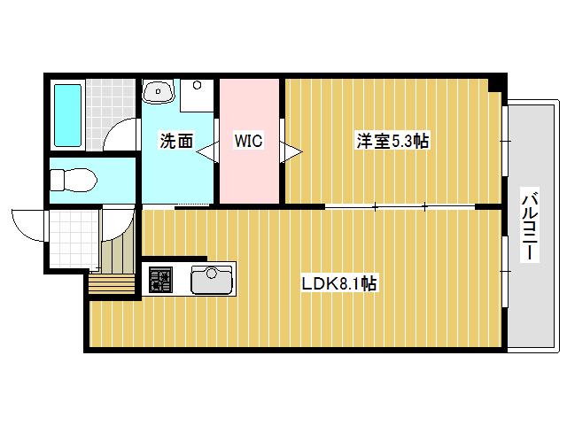TOAST AKASHI(1LDK/3階)の間取り写真