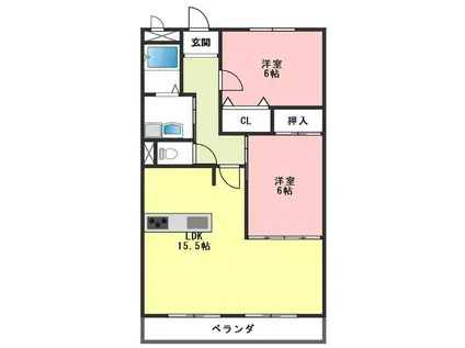 TWINKLE 21(2LDK/1階)の間取り写真