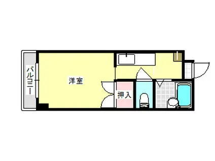 サンクレア瀬名川(ワンルーム/3階)の間取り写真