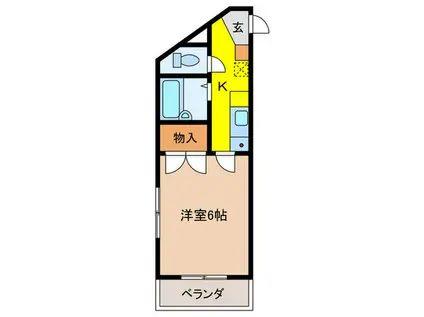 JMオオダカ(1K/4階)の間取り写真