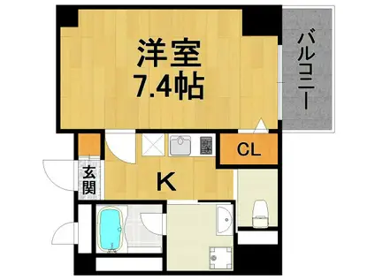 リエス尼崎東(1K/8階)の間取り写真