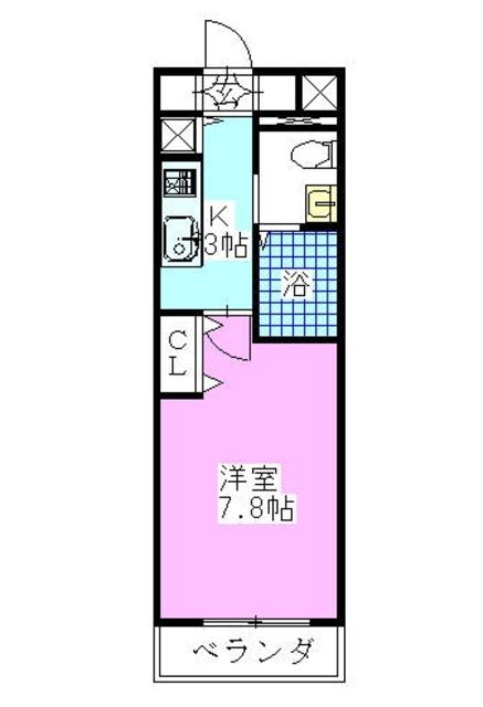 S-FORT船橋本町(1K/6階)の間取り写真