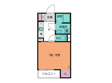 CREED 船橋(1K/3階)の間取り写真