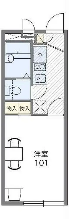 レオパレスIZMⅡ 1階階 間取り
