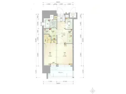 グランフォーレ西公園アネックス(2K/5階)の間取り写真