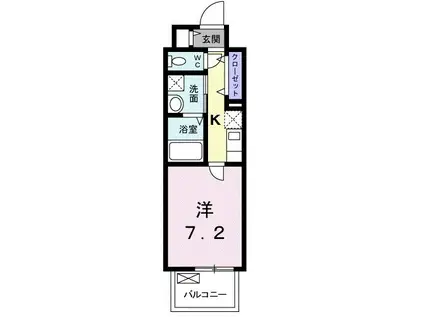 広島電鉄本線 天満町駅 徒歩3分 10階建 築5年(1K/10階)の間取り写真