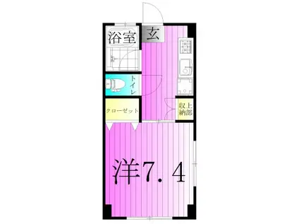 増田マンション(1K/1階)の間取り写真