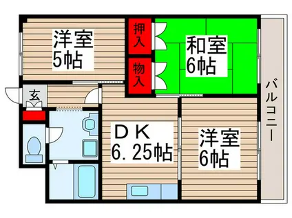 新堀ハイツ(3DK/3階)の間取り写真