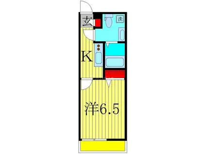レオーネ南柏(1K/2階)の間取り写真